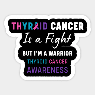 thyroid cancer awareness Fighter Ribbon Color Sticker